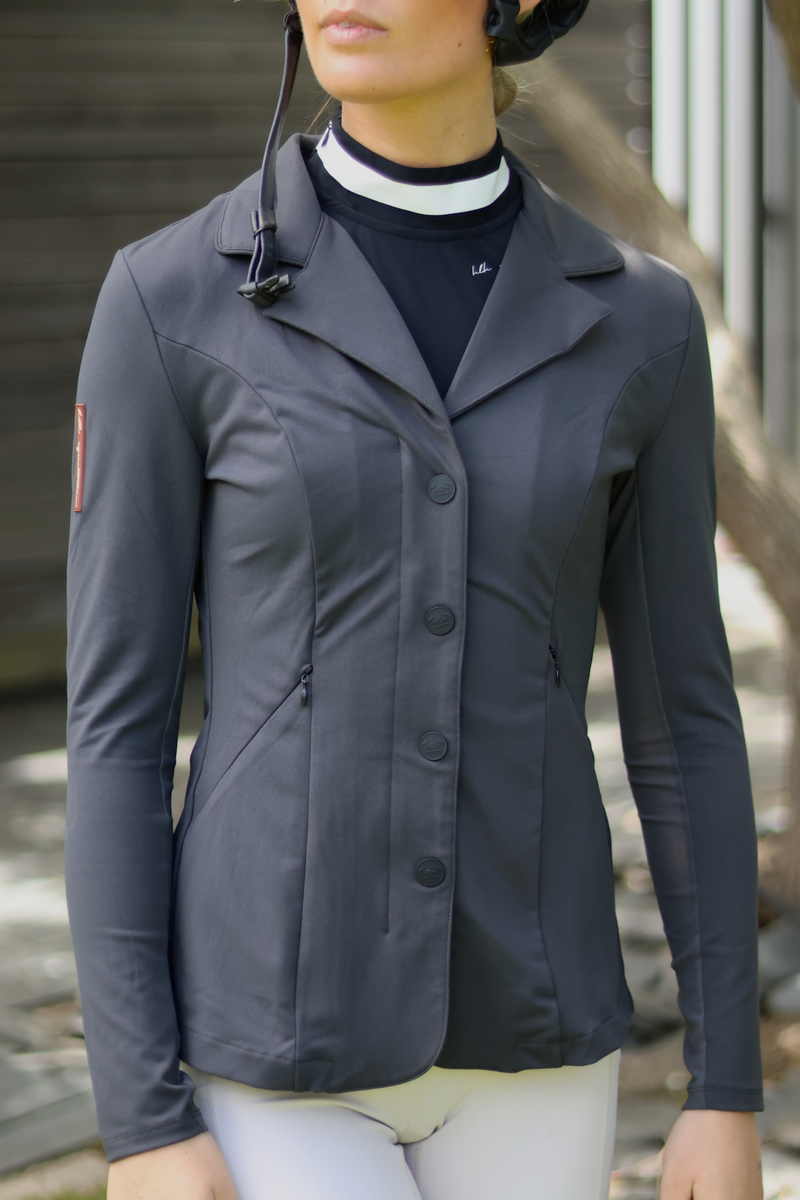 HLH Second Skin Show Jacket in Grey HLH EQUESTRIAN