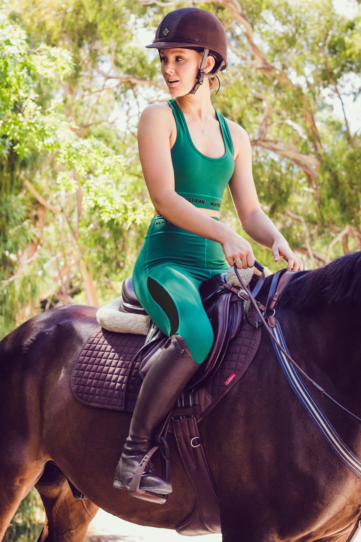 Active Equestrian sports bra in Forest Green – HLH EQUESTRIAN